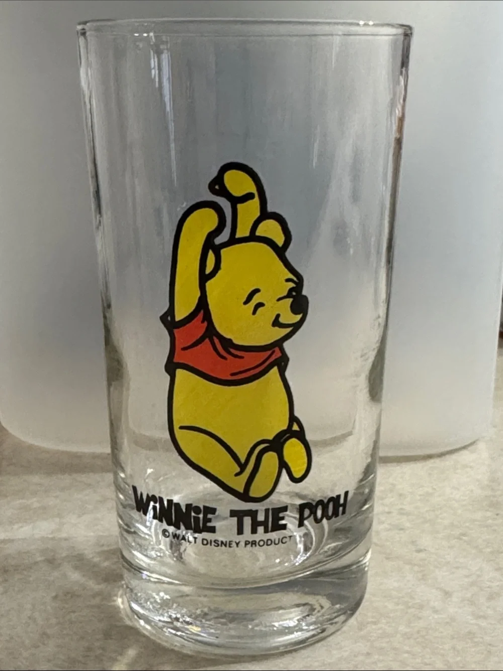 Winnie the Pooh Character Glass - Yellow & Red